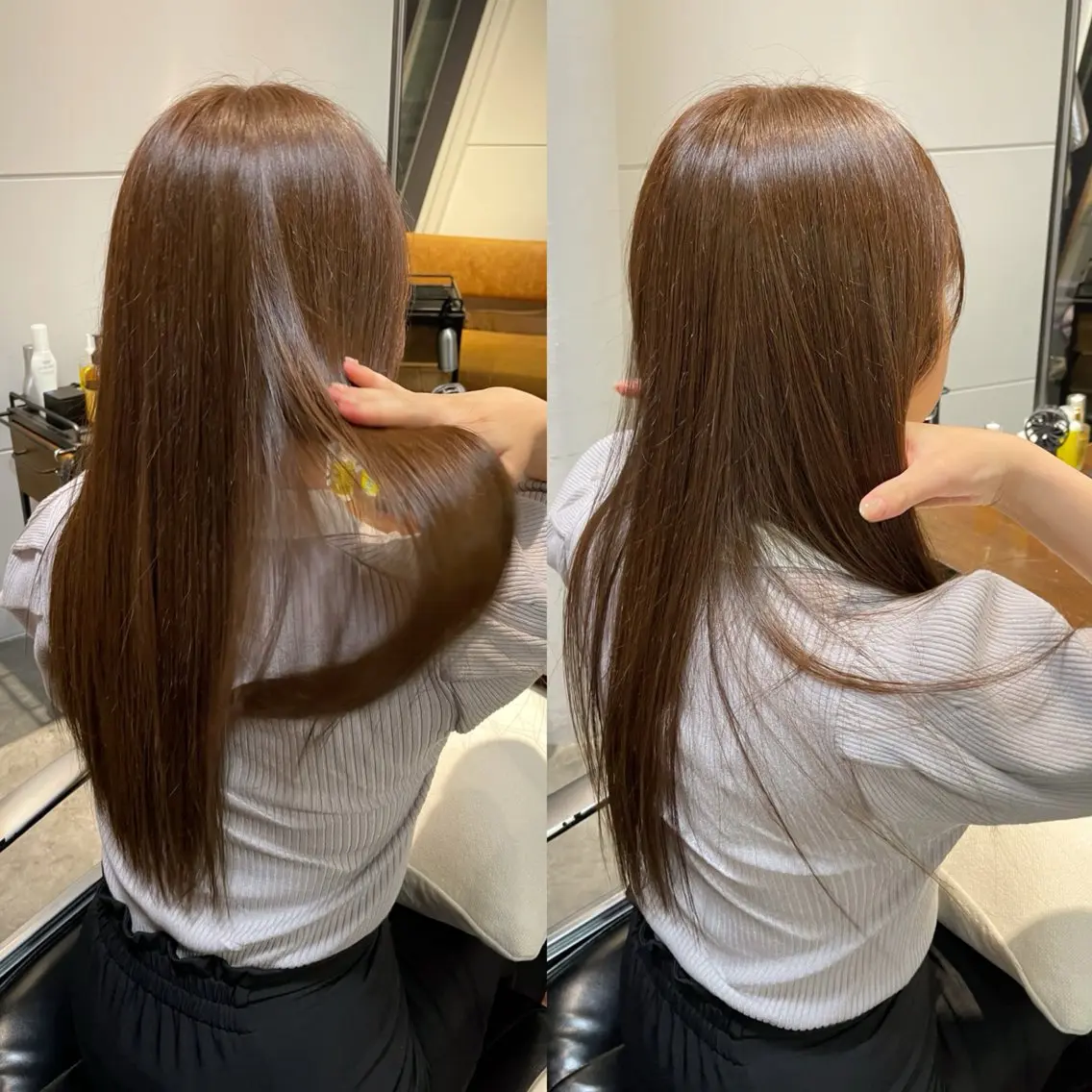 ✮⋆˙☆初回限定☆˙⋆✮【ブリーチなしダブルケアカラー+ 𝐒𝐎𝐍𝐐 3step treatmentㅤ】の写真