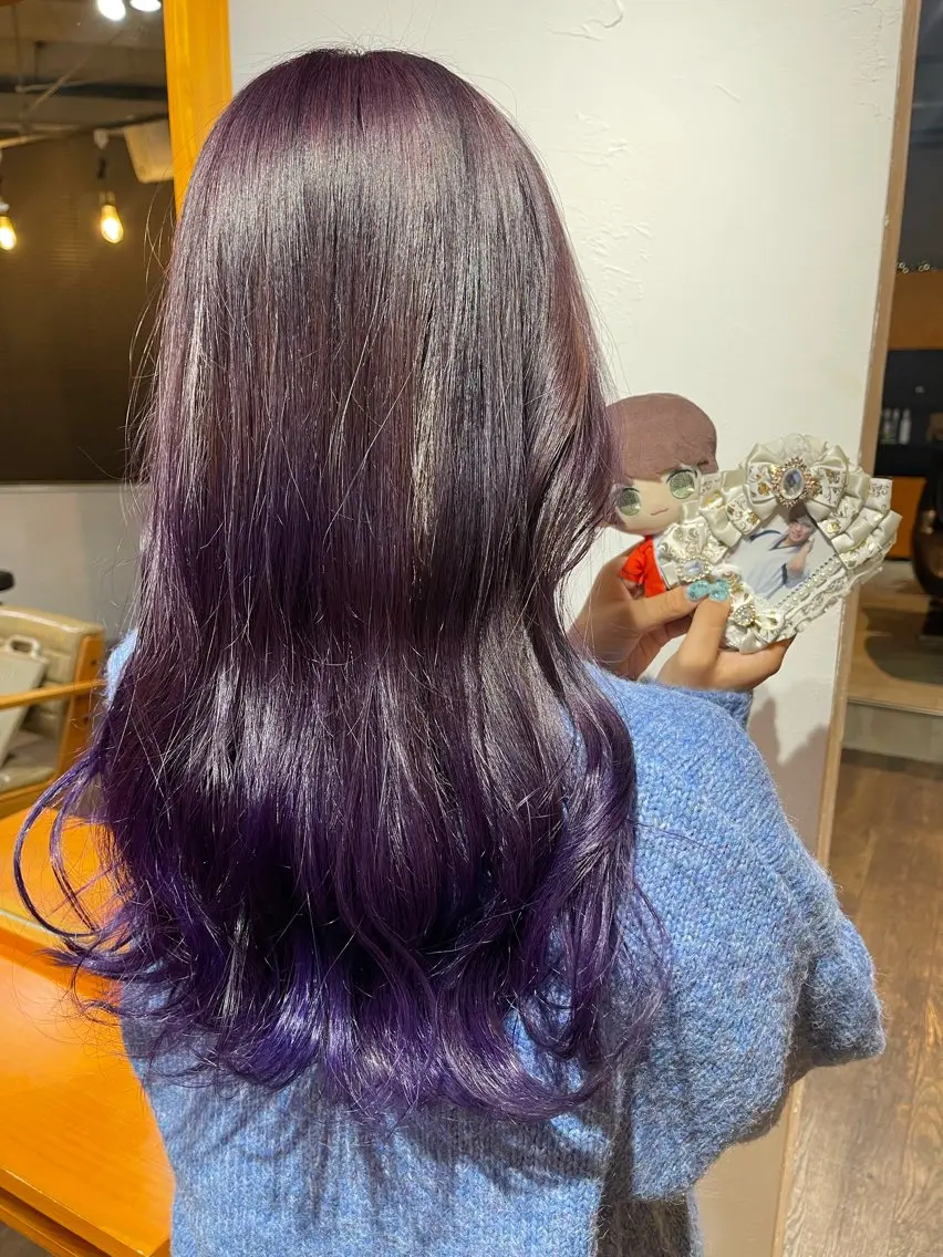ロング カラー 岩谷/ブリーチ 🪽透明感カラーのヘアスタイル
