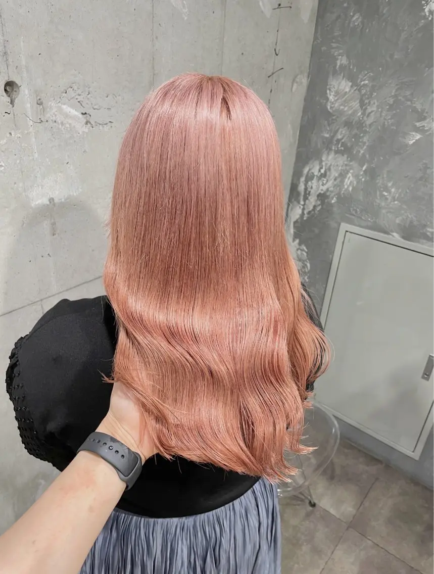 ロング カラー カット ヘアカラー トリートメント ヘッドスパ ヘアセット ベージュカラー💖 やすひろのヘアスタイル