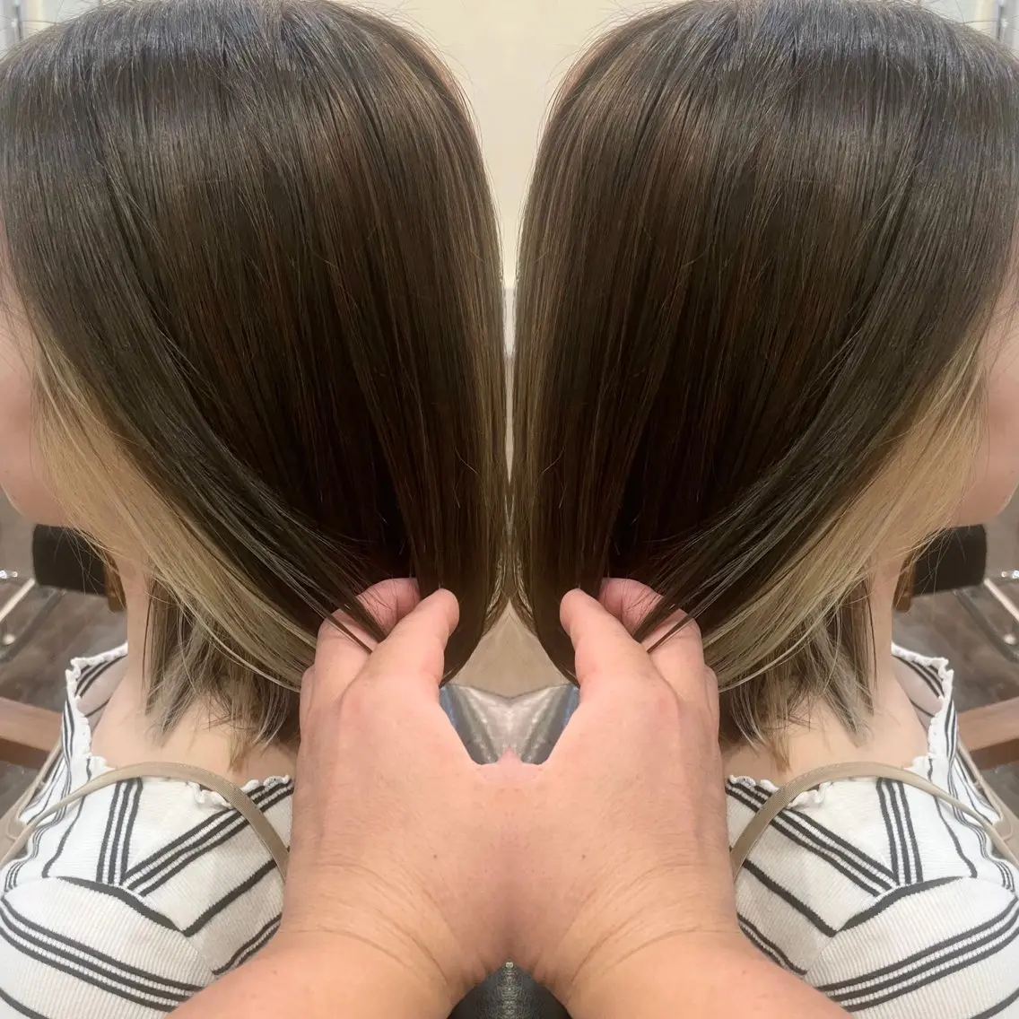 ショート カラー ベージュカラー インナーカラー ヘアカラー VERDA KENのヘアスタイル