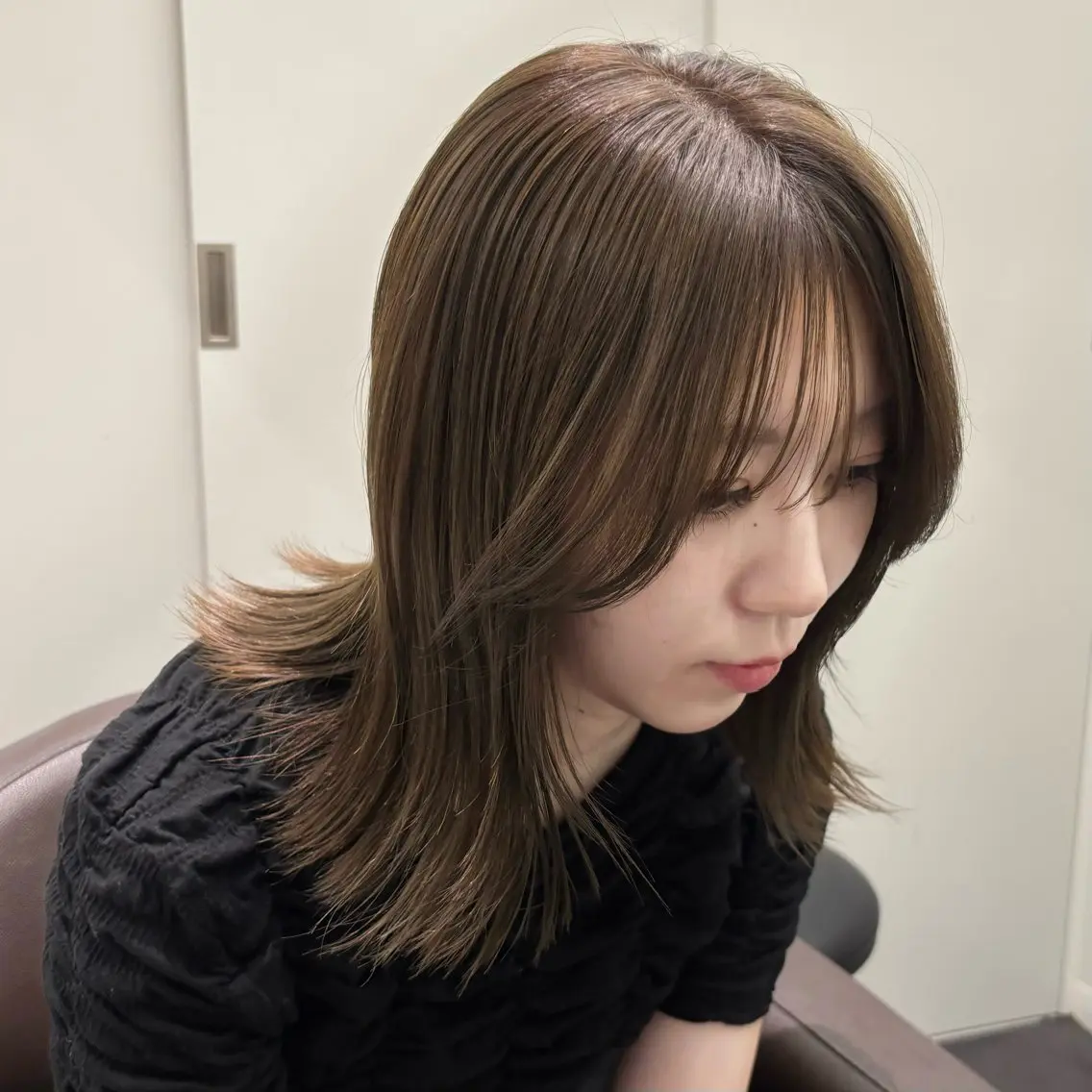 ミディアム ヘアカラー トリートメント 盛れる透明感カラー・ momokaのヘアスタイル