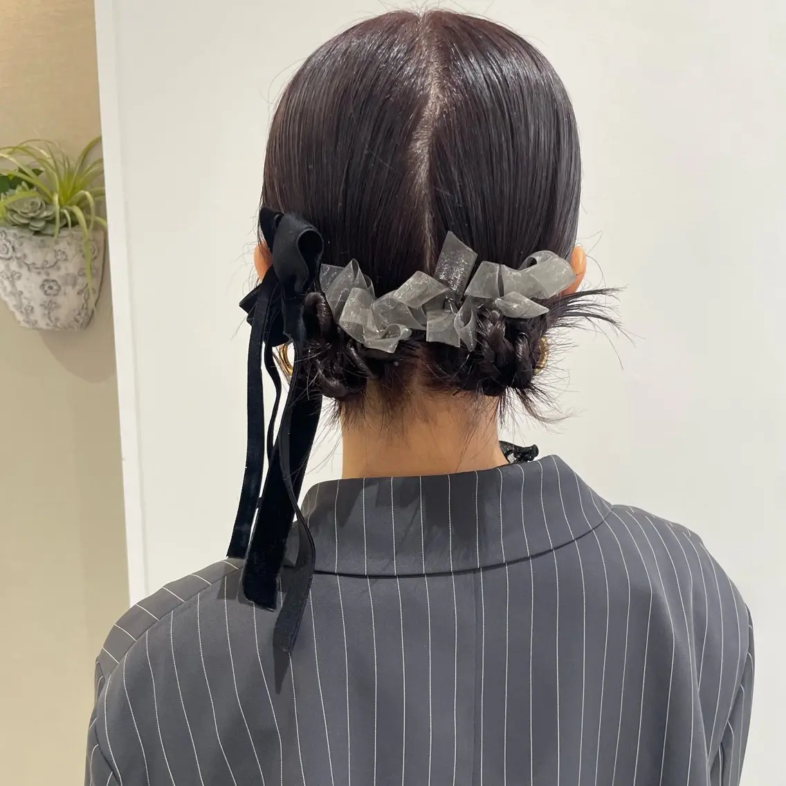 ショート ボブ ヘアセット 🎟暖色カラー /アレンジ🎀くるみのヘアスタイル