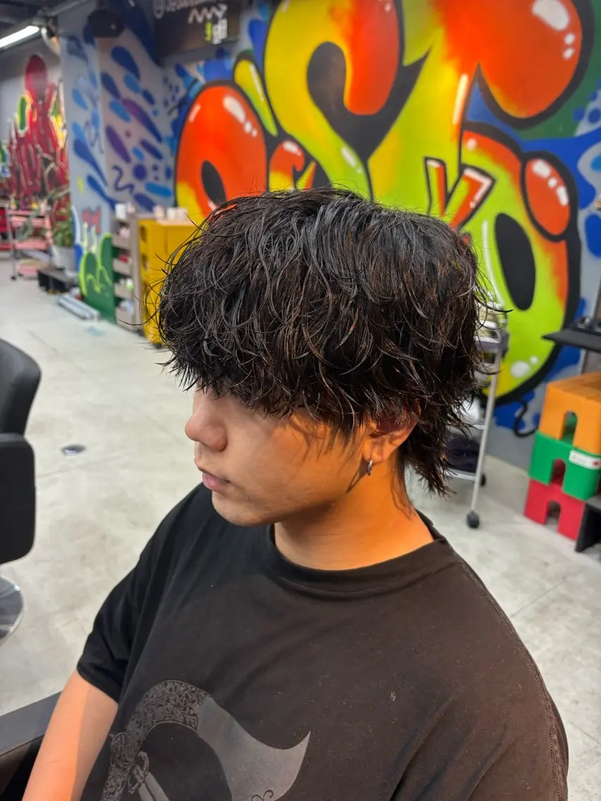 パーマ メンズ カット パーマ keany錦糸町 ハセベユウのヘアスタイル