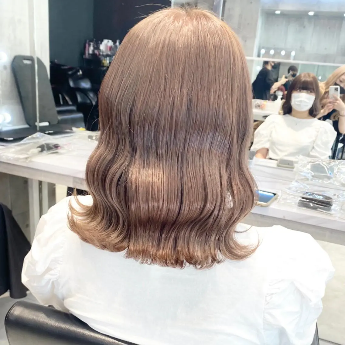 ミディアム カラー ヘアアレンジ メンズ キッズ ヘアカラー トリートメント ヘアセット お悩み解決美容師 💐AMIのヘアスタイル