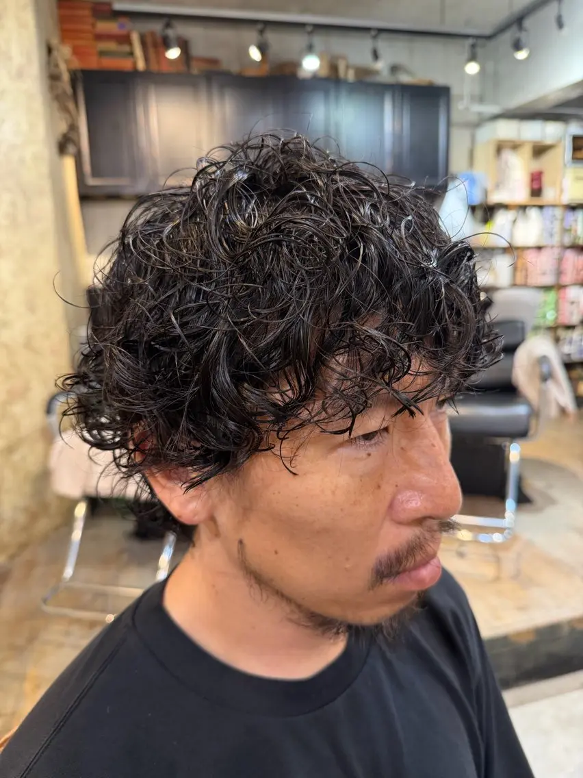 ショート パーマ ヘアアレンジ メンズ メンズパーマ メンズスパイラルパーマ スパイラルパーマ カット パーマ 🍀Ryosuke 🍀のヘアスタイル