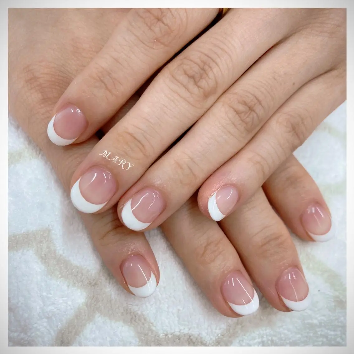 ネイル フレンチネイル ニュアンスネイル オフィスネイル シンプルネイル ハンドネイル Mary nail .narumiのネイルデザイン