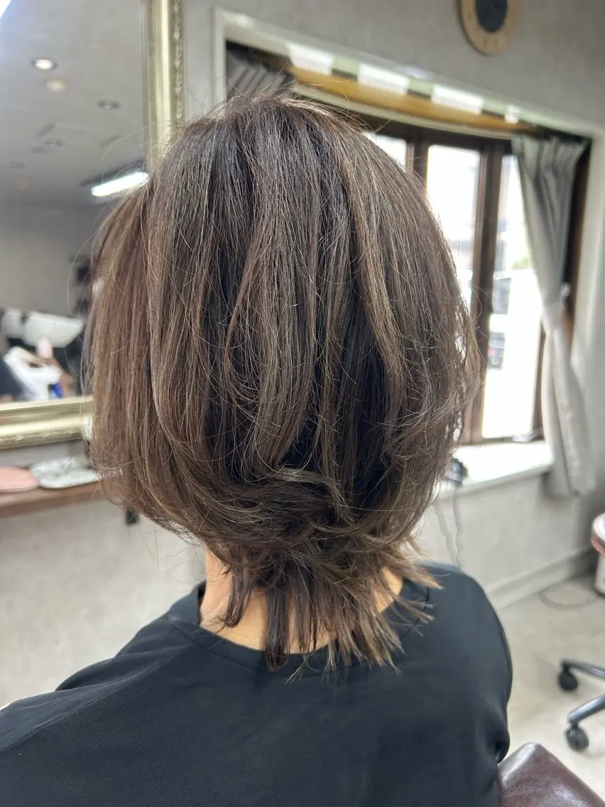 ミディアム カラー カット ヘアカラー Lien 深井店のヘアスタイル