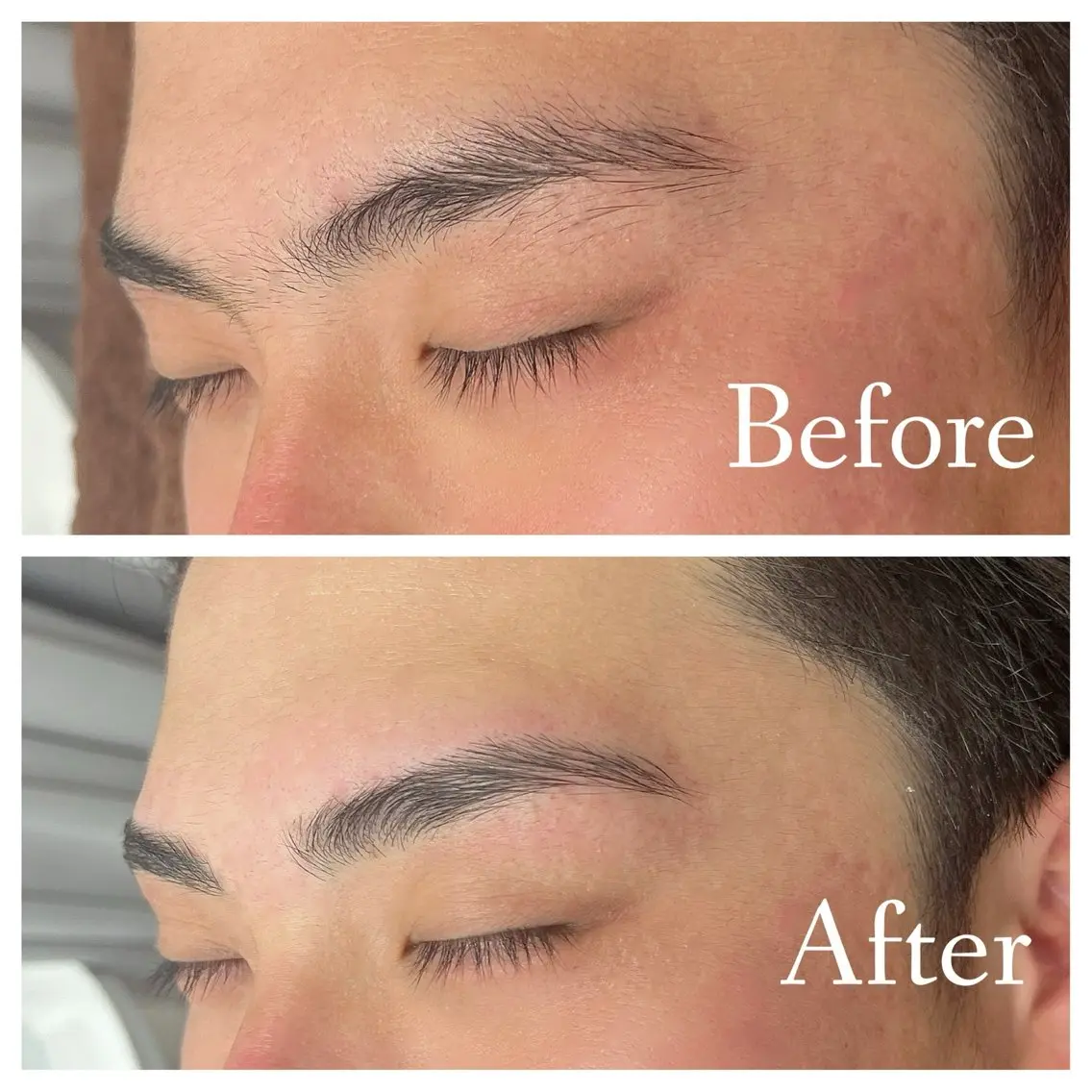 メンズモテ眉パーマHBL+眉waxの写真