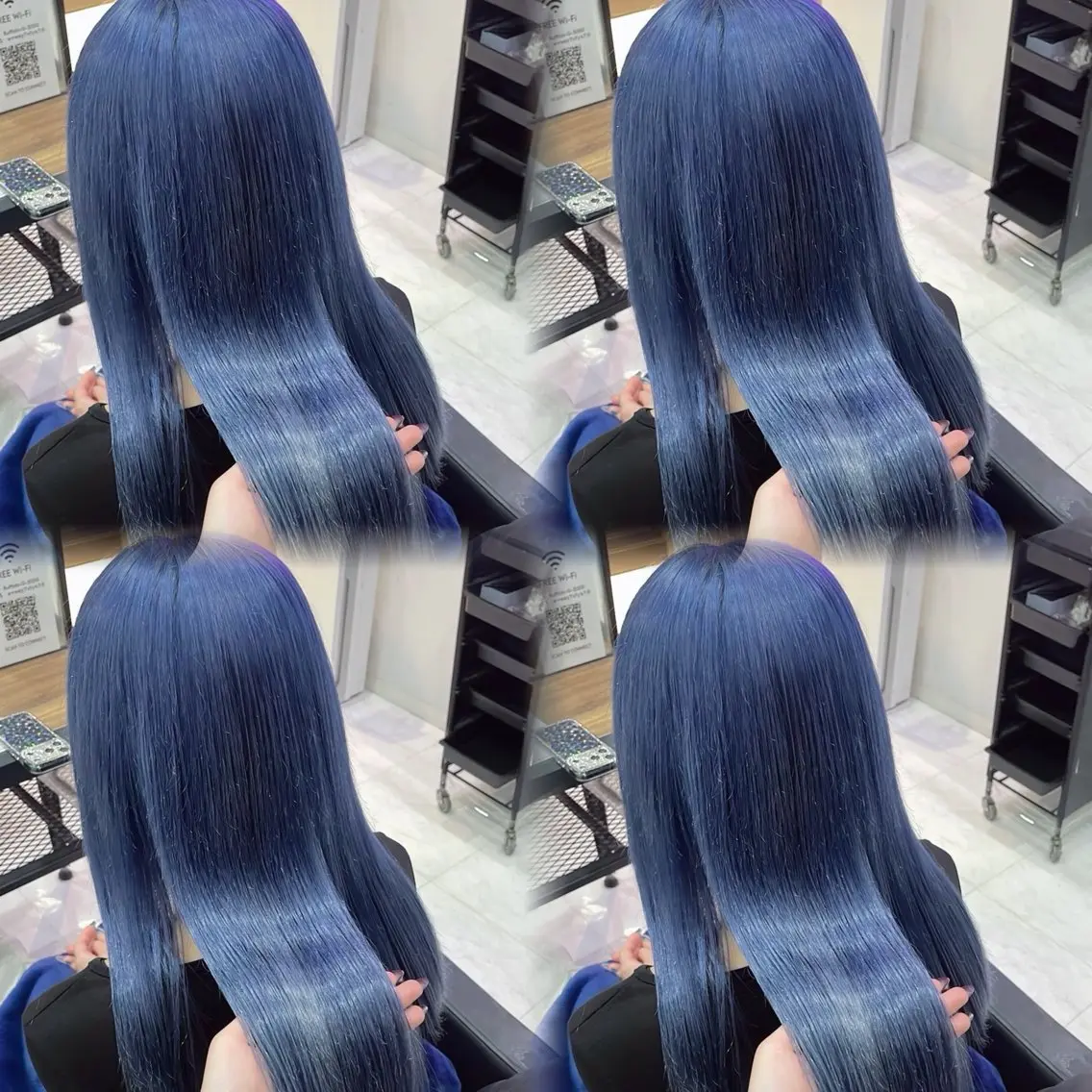 セミロング カラー ヘアカラー トリートメント 🦋REISA🦋 エクステ×ハイトーンのヘアスタイル
