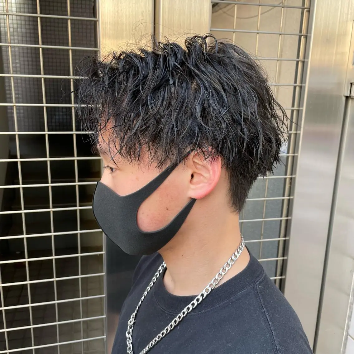 ミディアム パーマ メンズ カット パーマ 【メンズ縮毛矯正】 田中秀斗のヘアスタイル