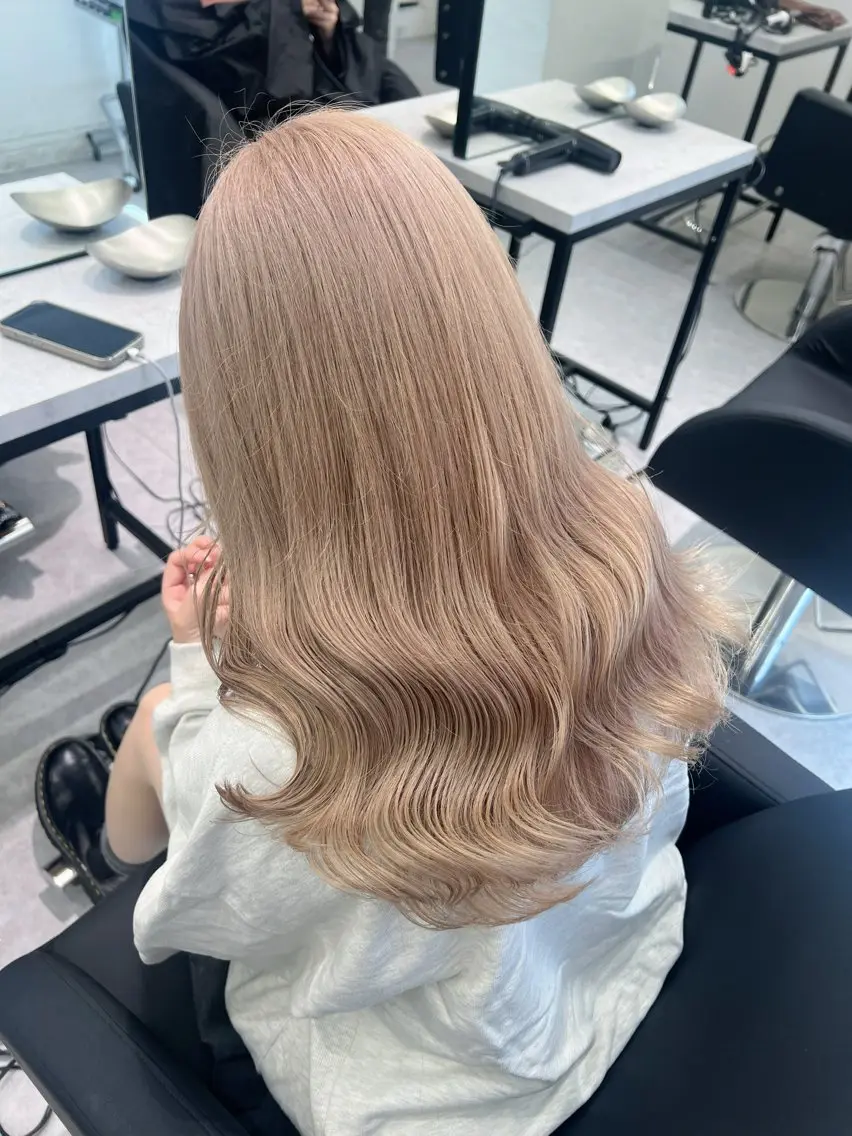 セミロング カラー 💍モテる艶髪 透明感カラー💖のヘアスタイル
