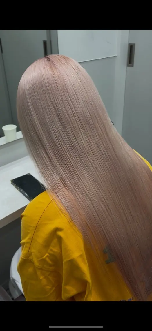 ロング カラー カット ヘアカラー トリートメント れい🫧 ハイトーン特化のヘアスタイル