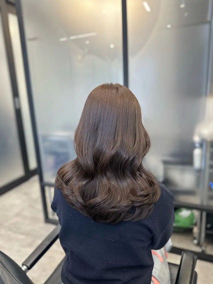ミディアム カラー ヘアアレンジ ヘアカラー トリートメント 美髪透明感特化｜ なおき｜池袋美容師のヘアスタイル
