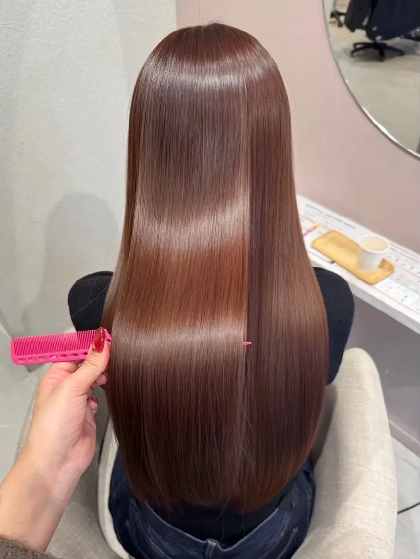 ロング 縮毛矯正 🫧ナチュラル矯正 /カラー🫧あやりのヘアスタイル