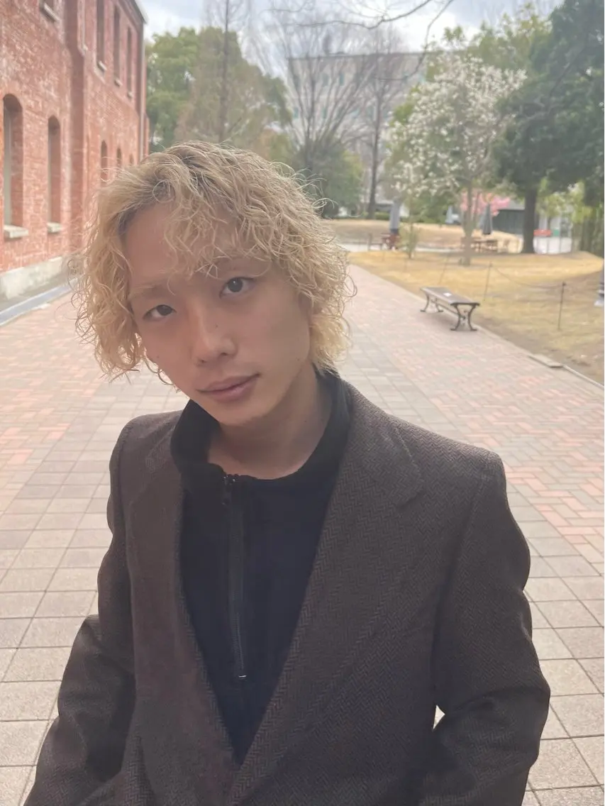 カラー パーマ メンズ メンズパーマ スパイラルパーマ メンズカット パーマ[佐橋]のヘアスタイル