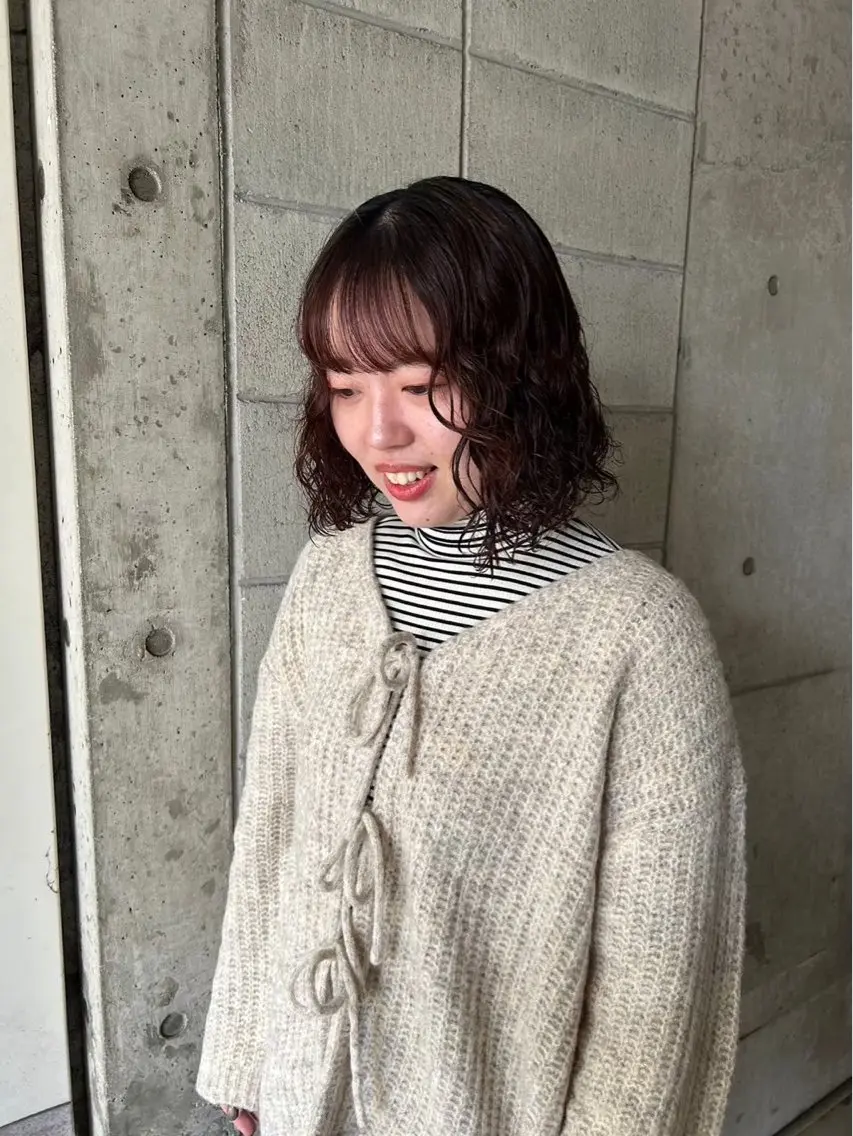 ショート パーマ 中村 衣里のヘアスタイル