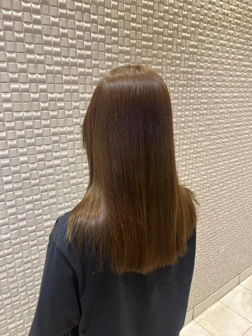 【平日10時〜限定】 明るめbeige color🪐 (ブリーチなしonecolor🥣☁️)+最高級トリートメントの写真