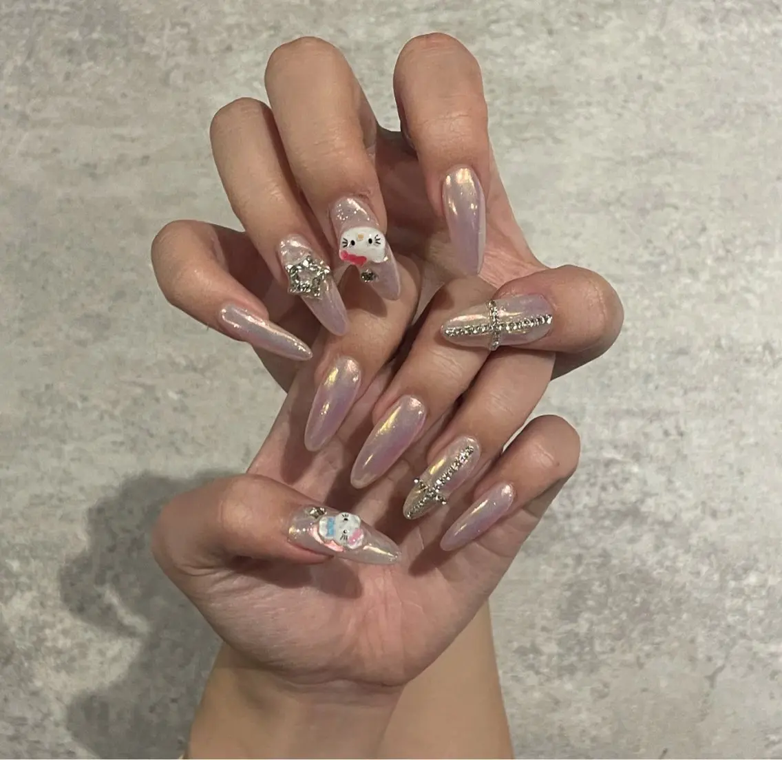 ネイル オーロラネイル ピンク D.d Nail Moeのネイルデザイン