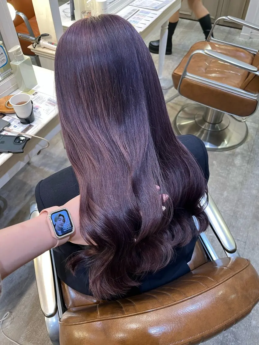 カラー ブリーチ ラベンダーカラー ヘアカラー エクステ🎀 暖色カラー🎀amiのヘアスタイル