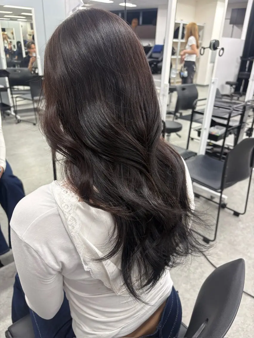 ロング カラー メンズ ヘアカラー honoka💄💋 ワンカラー/髪質改善のヘアスタイル