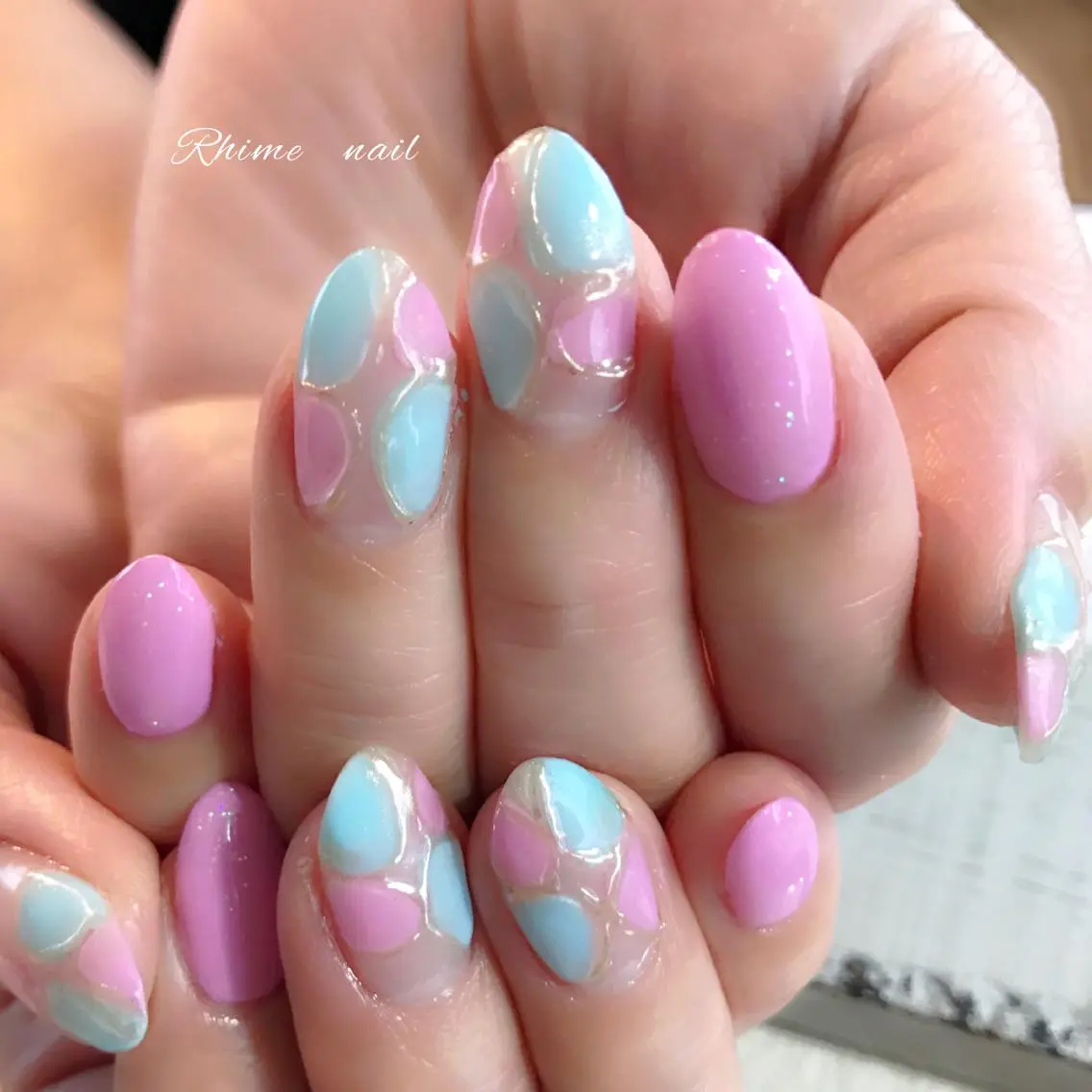 ネイル ニュアンスネイル 夏ネイル Rhime nail ライムネイルのネイルデザイン