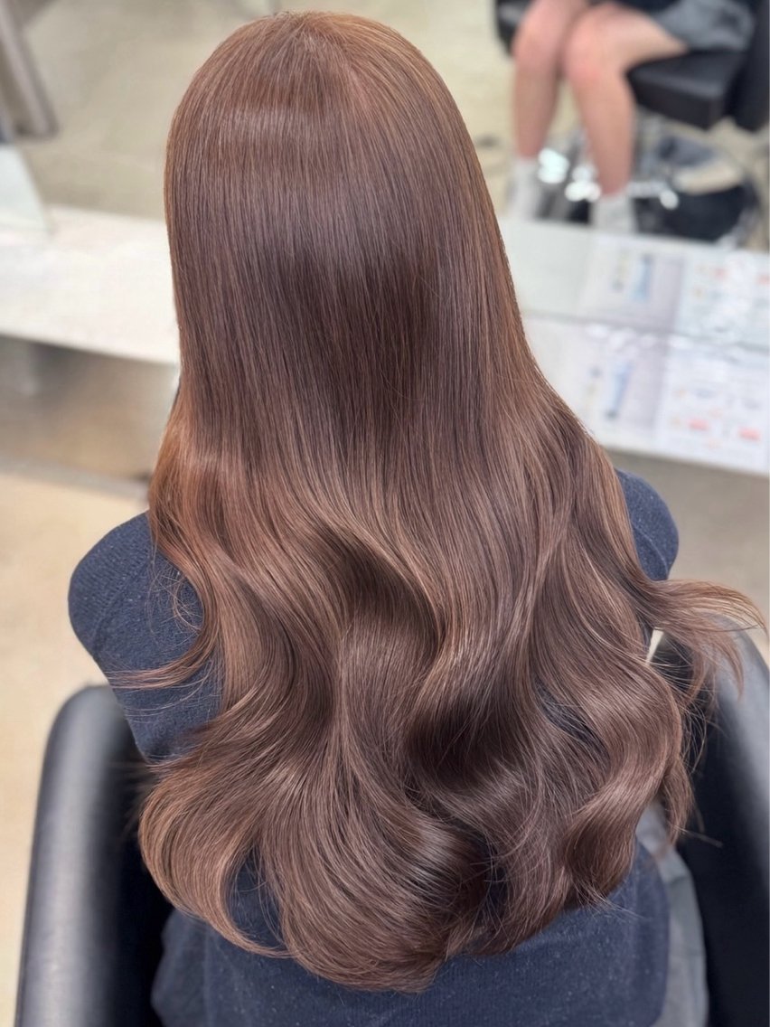 ロング カラー ベージュカラー ブリーチ ブラウンカラー 透明感カラー ダブルカラー カット ヘアカラー トリートメント 💍モテる艶髪 透明感カラー💖のヘアスタイル