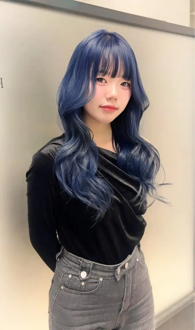 セミロング ヘアカラー トリートメント 韓国レイヤー/垢 抜けカラー/KANAのヘアスタイル