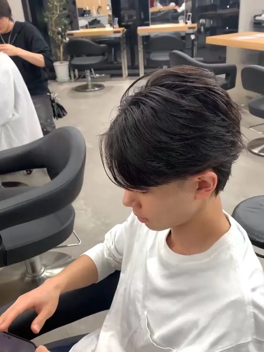 ミディアム パーマ メンズ メンズ韓国風 韓国風ヘア カット パーマ 韓国ヘア/モデル募集 ヒロトのヘアスタイル