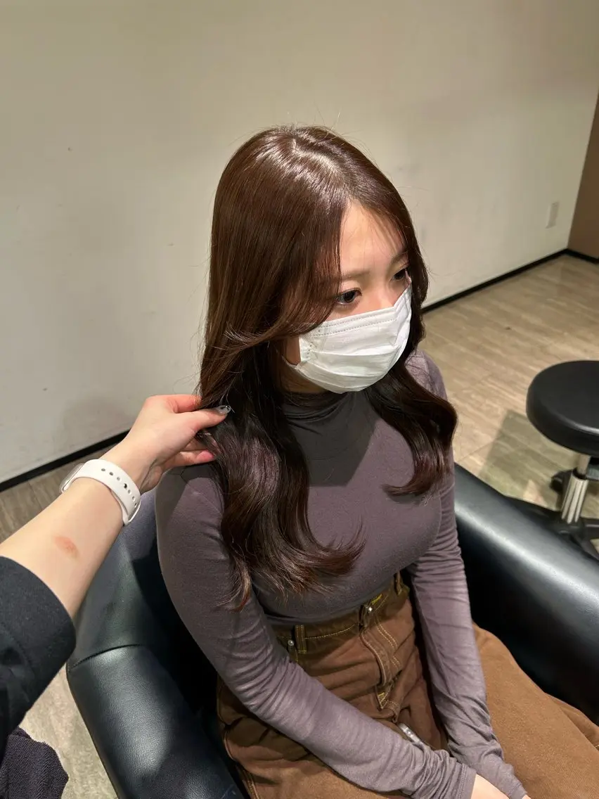 ロング カット ヘアカラー トリートメント ishizuka toaのヘアスタイル