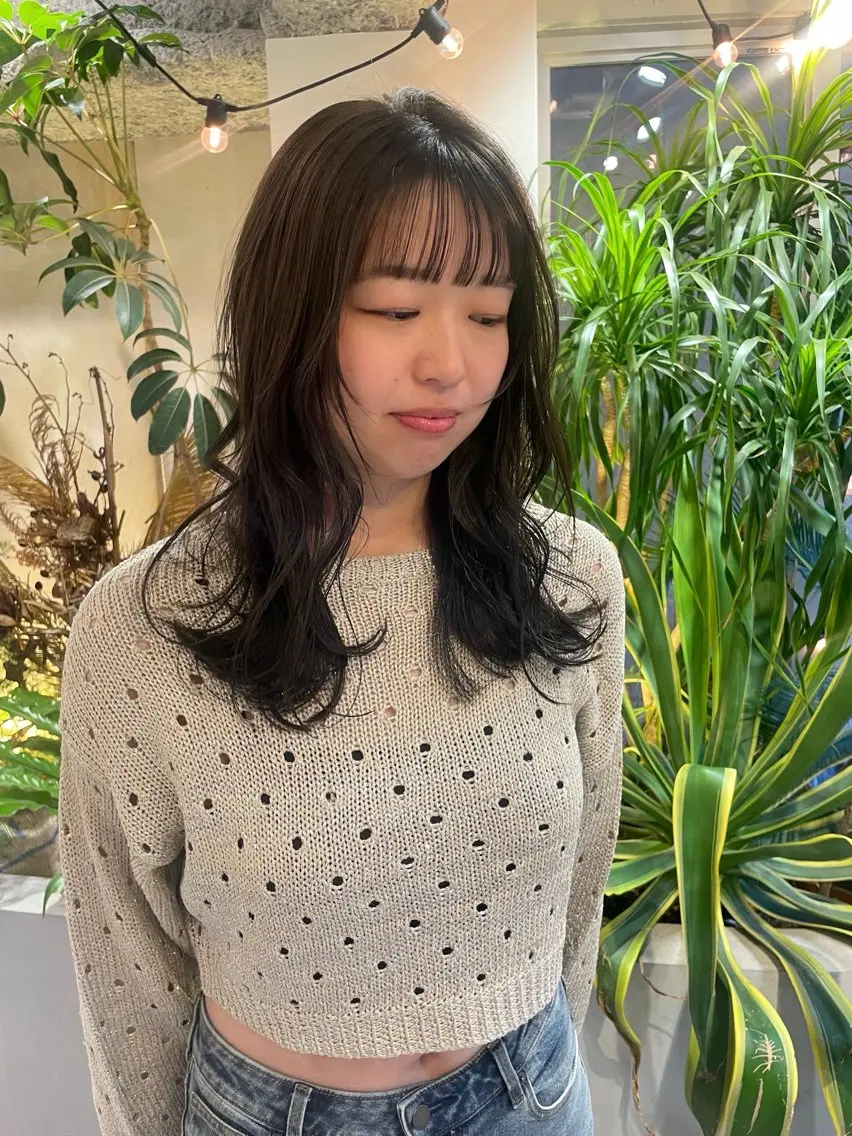 セミロング カット ヘアカラー 透明感カラー 🦋AYAのヘアスタイル