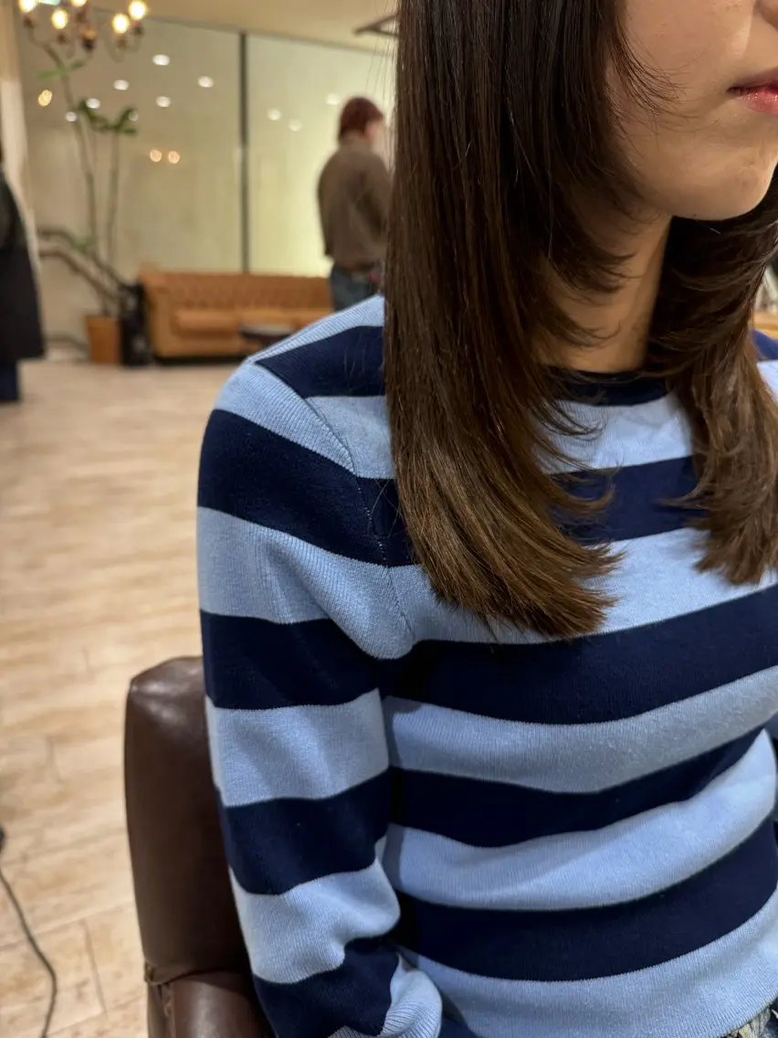 ロング 髪質改善 レイヤーカット ロング カット ヘアカラー トリートメント 新越谷noble店長 松本拓也▶◀*.のヘアスタイル
