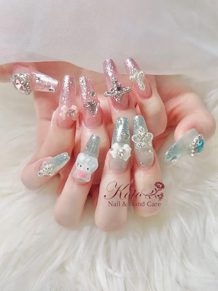 ネイル 長さ出し ジェルネイル 持ち込み ニュアンスネイル 赤色 ハンドネイル Nail Salon KOTOのネイルデザイン