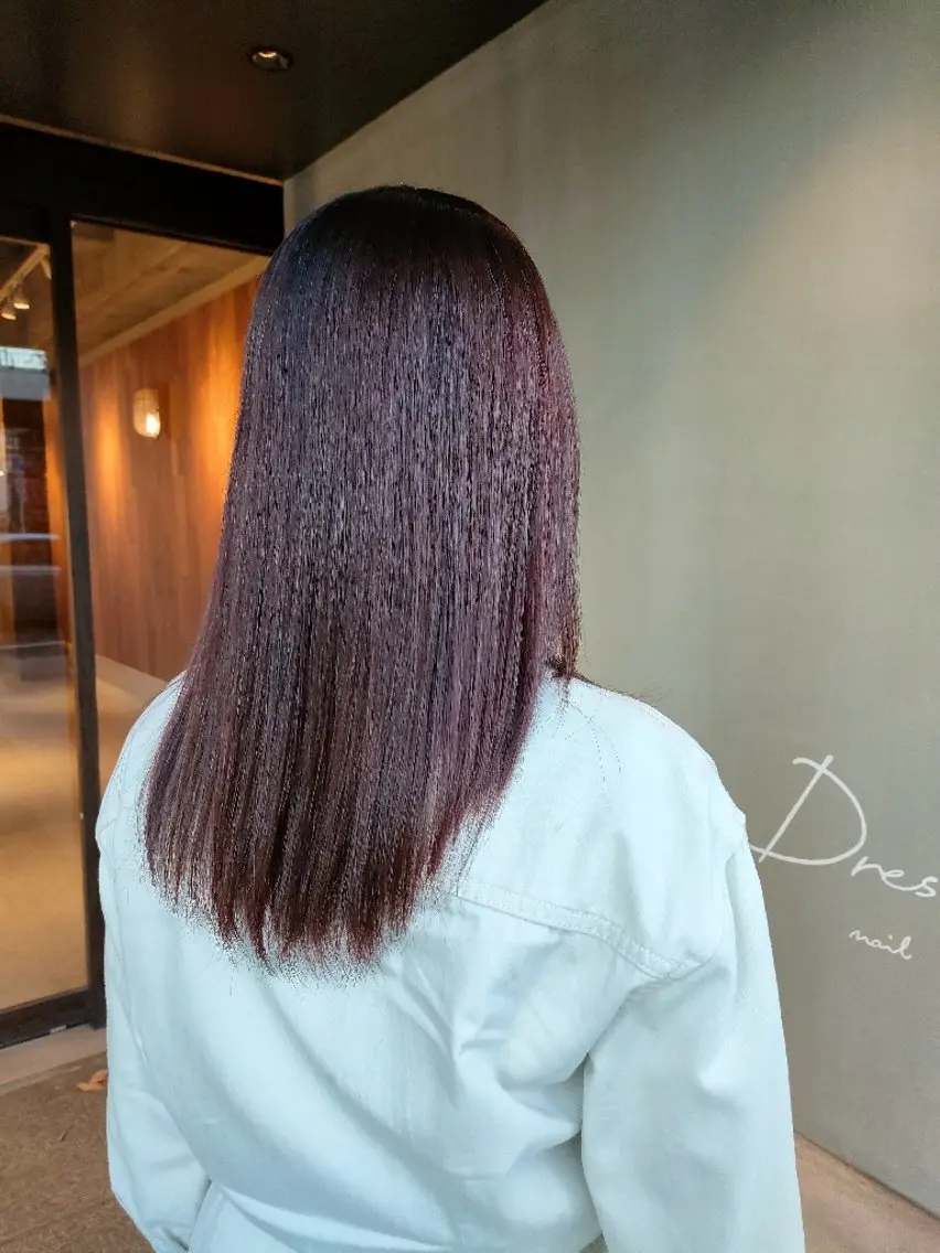 セミロング カット ヘアカラー トリートメント 髪質改善/白髪ぼかし レイヤーカットemiのヘアスタイル