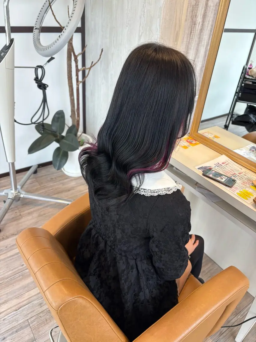 セミロング カラー ヘアカラー トリートメント yui🥀/ボブ /ブリーチなしカラーのヘアスタイル