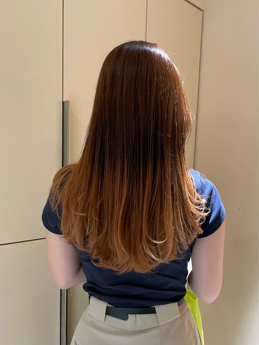 ロング カラー 似合わせカットカラー ・パ—マ✨ちえのヘアスタイル