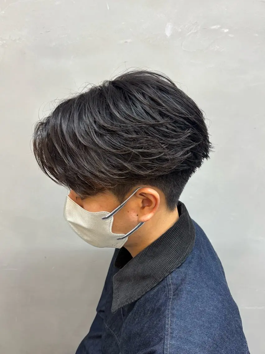 ショート メンズ カット パーマ 鹿児島 TSUBASAのヘアスタイル
