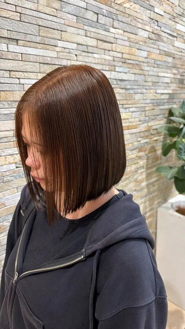 ショート ボブ 藤本 奏音のヘアスタイル