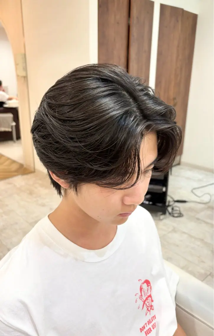 パーマ メンズ カット パーマ カラー0円モデル募集 ♡nanami♡のヘアスタイル