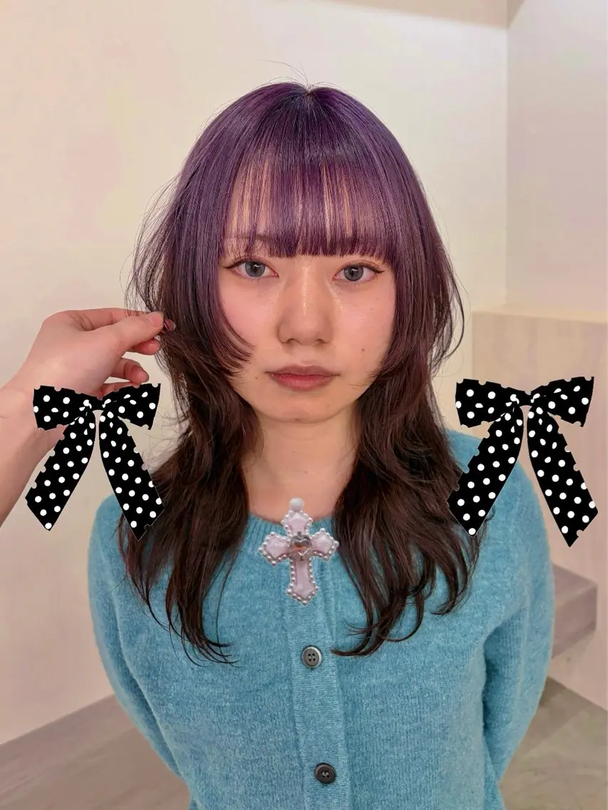 ミディアム ヘアカラー fleurdelis ୨୧ AOIのヘアスタイル