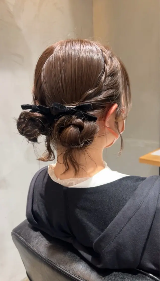 ミディアム ヘアカラー トリートメント アレンジ/新宿 透明感カラー/ヤノのヘアスタイル