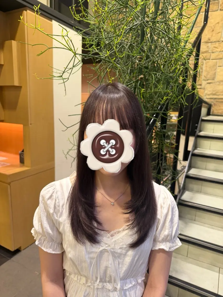 ミディアム カラー カット ヘアカラー ハイトーン/レイヤー 🔆rino🔆のヘアスタイル