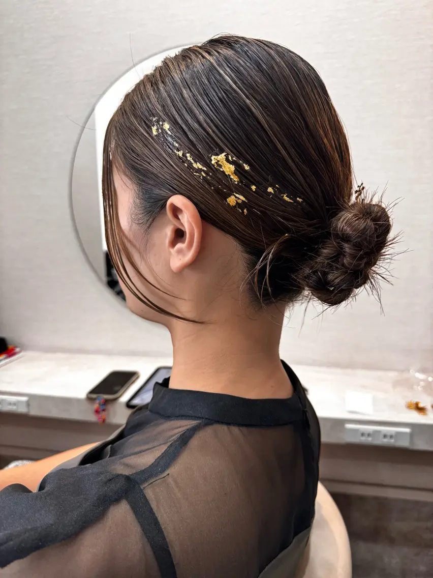 ミディアム ヘアアレンジ 伴藤 寿男のヘアスタイル