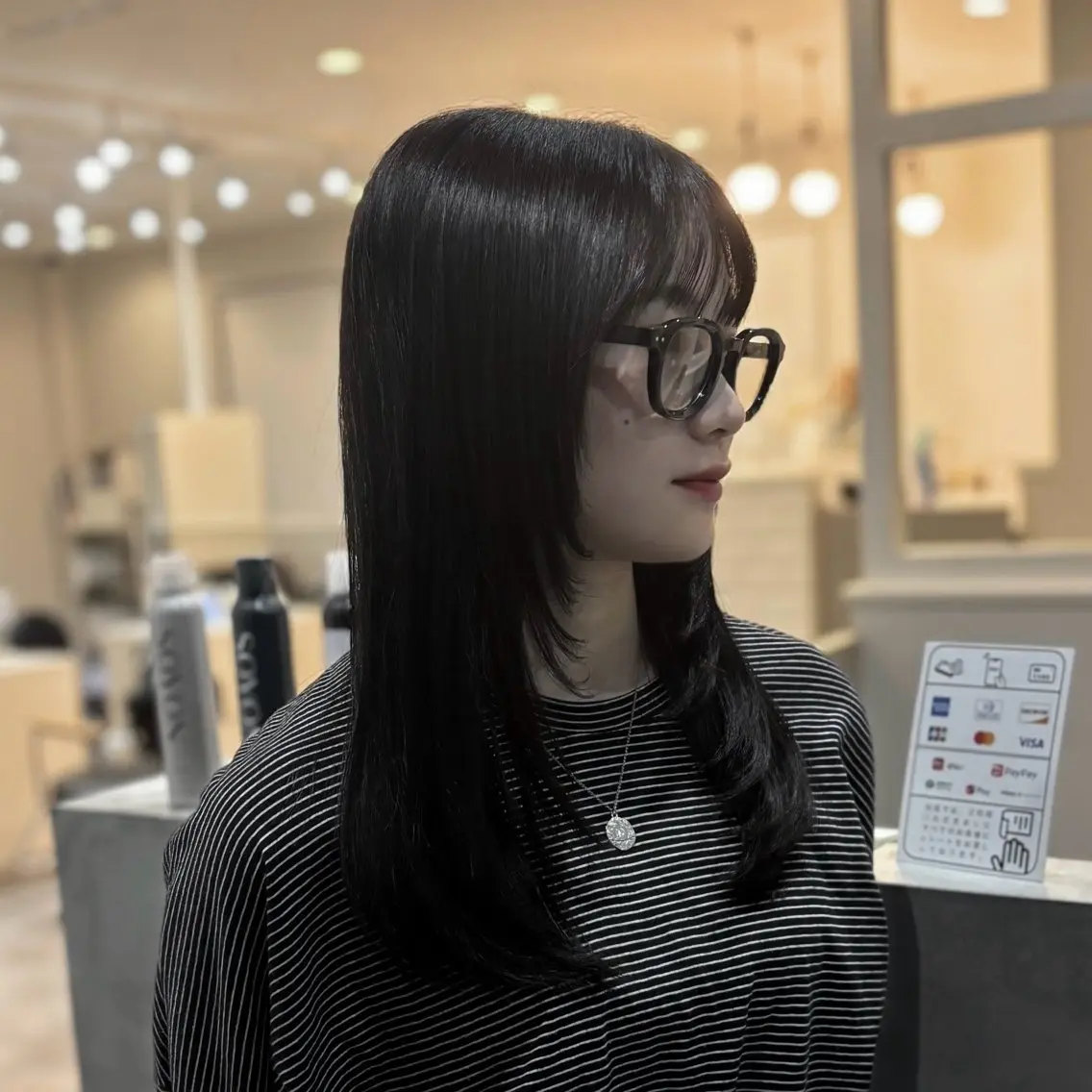 セミロング カラー レイヤーカット じゅんな / SOYON土橋2号店のヘアスタイル