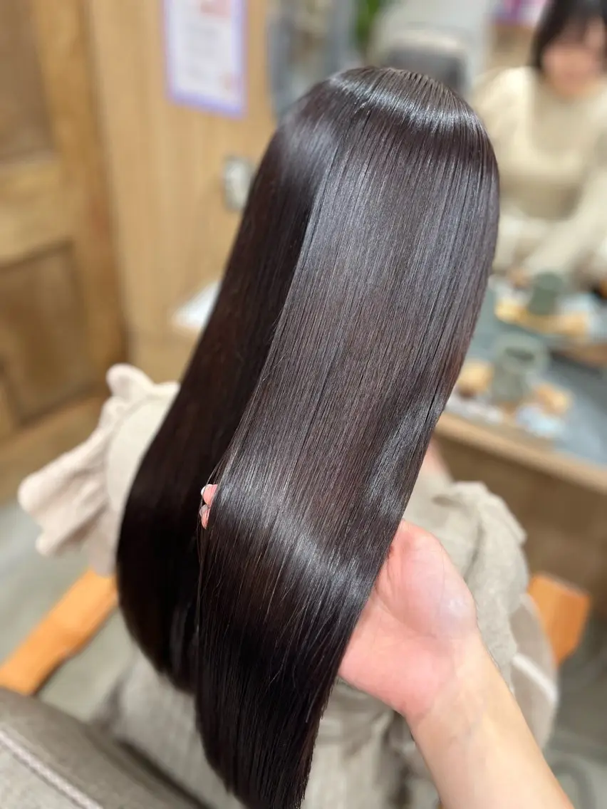 ロング カラー グレージュ ラベンダーカラー ラベンダーグレージュ ラベンダーグレー ヘアカラー 髪質改善/艶髪🫧 ｼｽﾞｸ🦥🌿のヘアスタイル