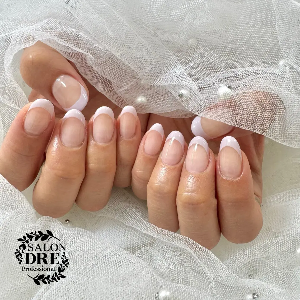 ネイル フレンチネイル パステルネイル パープル salonDRE MIYUKIのネイルデザイン