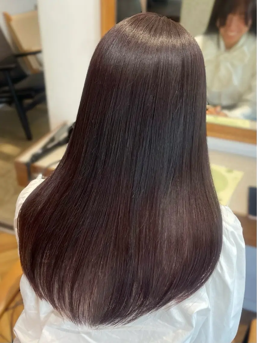 ロング カラー トリートメント ヘアカラー 𝒚𝒖-𝒓𝒊 ⸝⋆艶color🌙のヘアスタイル