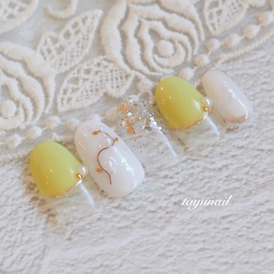 ネイル アートネイル ジェルネイル パラジェル 春ネイル ネイルサロン 【たゆnail】のネイルデザイン