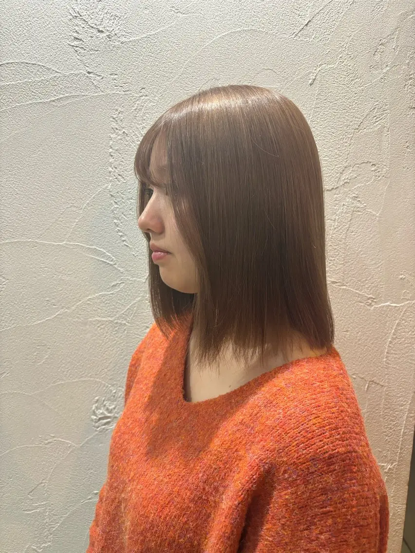 ミディアム カラー ヘアカラー トリートメント 中嶋心渚⌇透明感 カラー️🩵🎀‪のヘアスタイル
