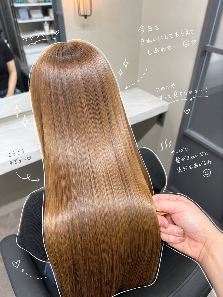 ロング カラー カット ヘアカラー トリートメント 髪質改善/ 透明感カラー　天河のヘアスタイル