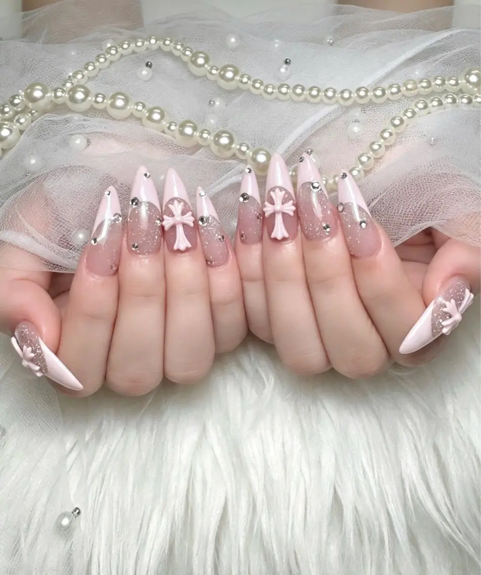 ネイル 長さ出し ジェルネイル 韓国ネイル シンプルネイル 夏ネイル NEMnail .aichanのネイルデザイン